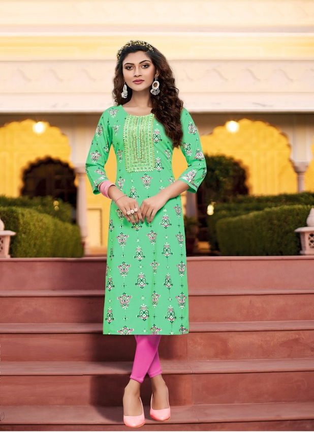 Victorias Vol 7 By Diya Trends Ethnic Wear Wholesale Embroidery Kurtis Catalog
